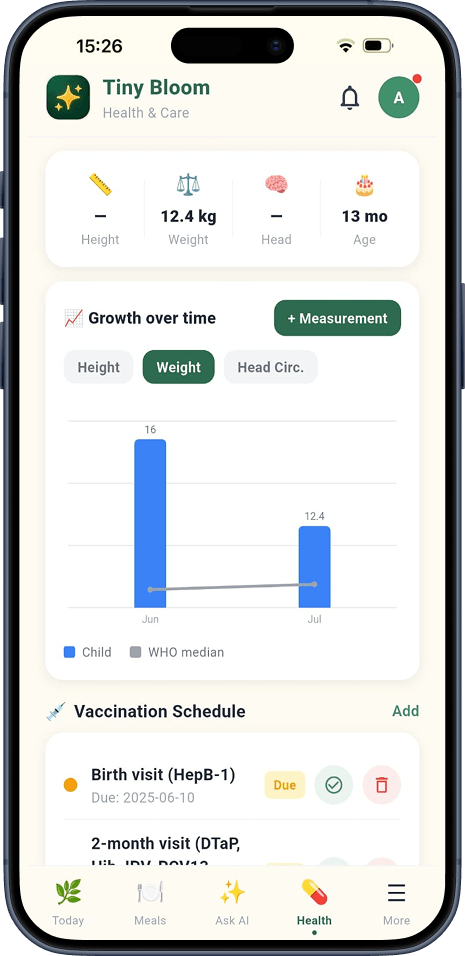 Mobile app screen